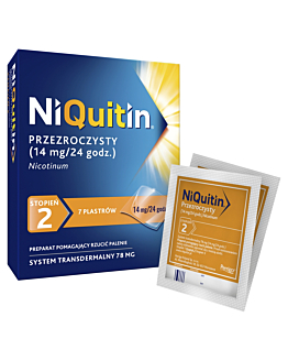 Niquitin 14 mg/24h Przezroczysty system transdermalny