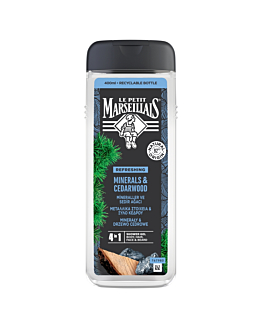 Le Petit Marseillais Żel pod prysznic 4w1 dla mężczyzn Minerały & Drzewo Cedrowe, 400 ml