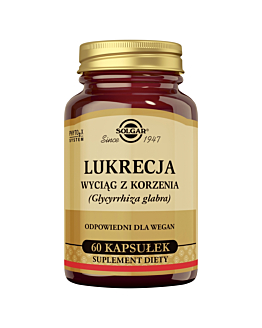 Solgar Lukrecja wyciąg z korzenia kapsułki