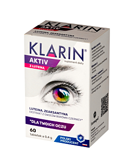 Klarin Aktiv, Suplement diety zawierający składniki wspomagające wzrok, Tabletki