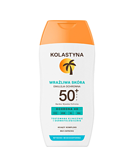 Kolastyna Sun SPF50+, Wrażliwa Skóra Emulsja ochronna SPF 50+ 150 ml
