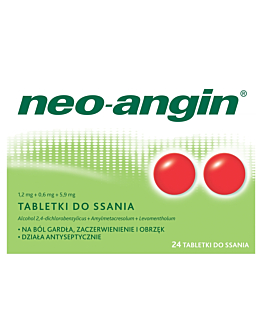 Neo-Angin 1,2mg+600mcg+5,9mg 24 tabl.