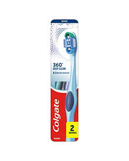 Szczoteczka do zębów Colgate 360 Deep Clean, Średnia, 2 pack