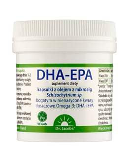 Dr. Jacobs DHA-EPA Olej z Mikroalg Schizochytrium Kapsułki, 60 szt.