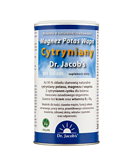 Dr. Jacobs Magnez Potas Wapń Cytryniany (pH Balans Proszek Zasadowy) Proszek, 300 g