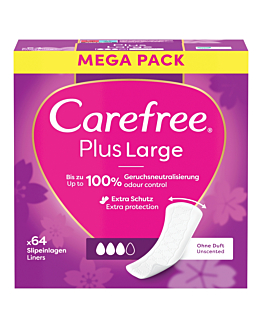 Carefree Plus Large Wkładki higieniczne, 64szt