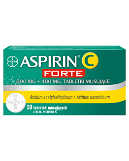 Aspirin C Forte 800 mg + 480 mg, Tabletki musujące