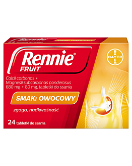 Rennie Antacidum 680 mg + 80 mg, Tabletki do ssania