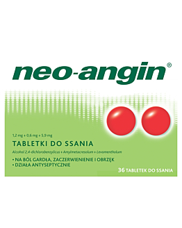 Neo-Angin 1,2mg+600mcg+5,9mg 36 tabl. 