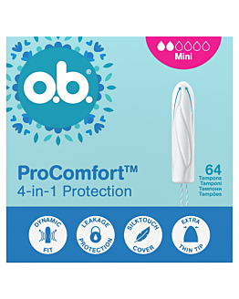 O.B. ProComfort Mini tamponi, 64 pezzi.