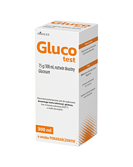 Gluco Test 75 g/300 ml Roztwór doustny o smaku pomarańczowym, 300 ml