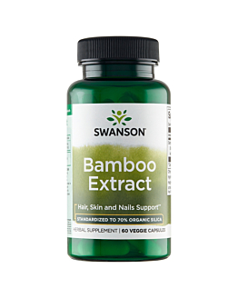 Swanson Bamboo Ekstrakt Preparat na włosy, skórę i paznokcie Kapsułki