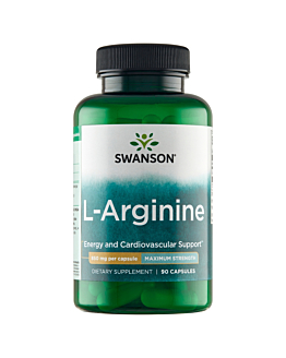 Swanson L-arginina Forte 850 mg, 90 Kapsułek
