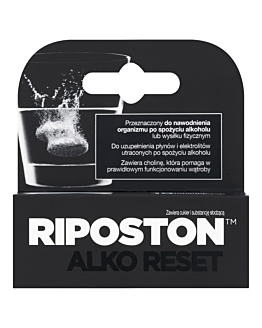 Riposton Alko Reset, Preparat ograniczający skutki spożycia alkoholu, Tabletki musujące
