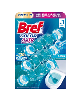 Bref WC Color Auto Active Ocean Zawieszka myjąco-zapachowa do muszli WC 3 x 50 g