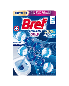 Bref WC Color Auto Active Chlorine Zawieszka myjąco-zapachowa do WC 2 x 50 g