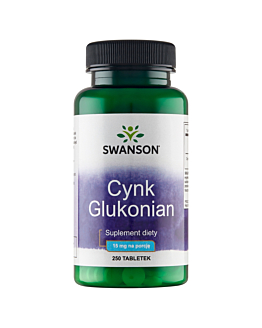 Swanson Glukonian Cynku Tabletki, 250 szt.