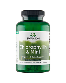 Swanson Chlorofil z miętą Tabl. do ssania, 500 szt.