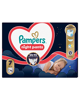 Pampers Night Pants Pieluchomajtki Rozm. 7 XXXLarge, 70 szt.