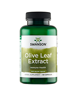 Swanson Olive Leaf Extract 500 mg Ekstrakt z liści drzewa oliwnego Kapsułki