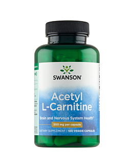 Swanson ALC Acetyl L-Karnityna 500 mg, Kapsułki