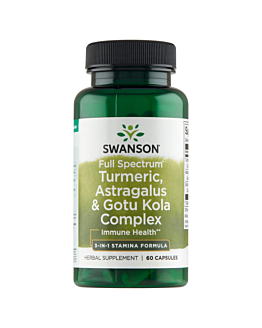 Swanson Full Spectrum Turmeric Astragalus Gotu Kola Kapsułki, 60 szt.