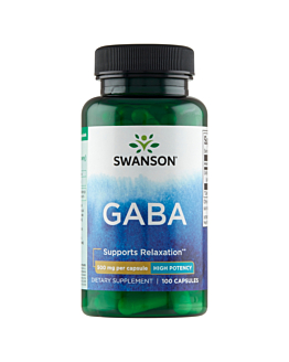 Swanson Gaba 500 mg Preparat na regeneracje mieśni Kapsułki