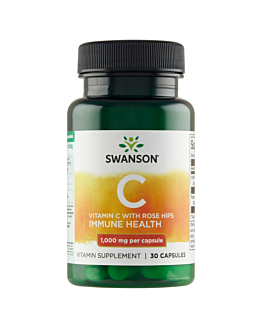 Swanson Witamina C 1000 mg + Dzika Róża Kapsułki