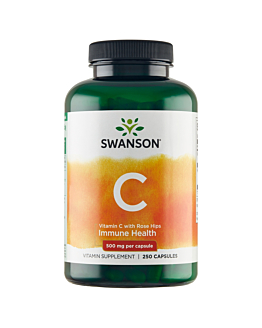 Swanson Witamina C 500 mg + Dzika Róża Kapsułki