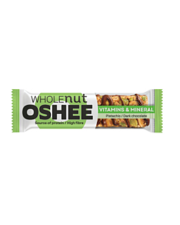 Oshee Wholenut Bar, Pistachio dark chocolate, 40 g