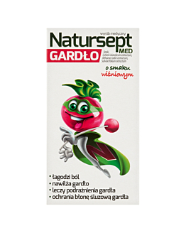 Natur-Sept Gardło, Lizaki o smaku wiśniowym, 6 Sztuk