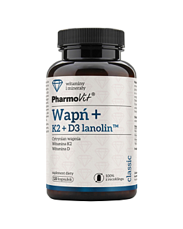 PharmoVit Classic Wapń+K2+D3 Lanolin Kapsułki