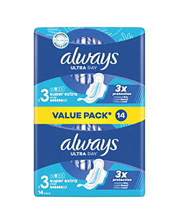 Always Ultra Super Extra Duo Podpaski, 2x7 szt.