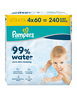 Pampers Aqua Chusteczki Nawilżane, 60 szt. x 4