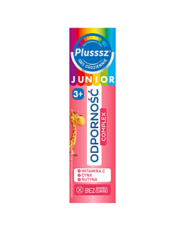 Plusssz Junior Odporność Complex, Tabletki musujące, Smak malina-truskawka