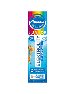 Plusssz Junior Elektrolity Complex, Tabletki musujące dla dzieci od 3. roku życia i os&oacute;b dorosłych