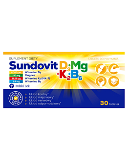 Sundovit D3 + K2 + Mg + B6, Tabletki