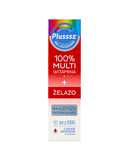 Plusssz 100% Multiwitamina + Żelazo, Tabletki musujące