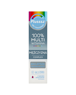 Plusssz 100% Multiwitamina Mężczyzna Complex, Tabletki musujące