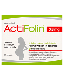 ActiFolin 0,8 mg, Suplement diety z kwasem foliowym, Tabletki