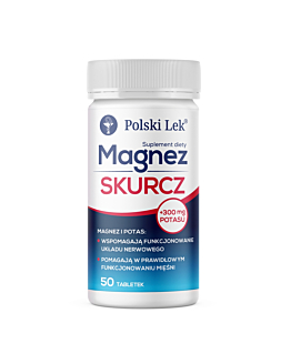 Magnez skurcz, Suplement diety z magnezem, witaminą B6 i potasem,Tabletki