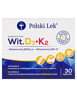 Sundovit D3 + K2, 2000 j.m. + 75 mcg, Tabletki
