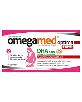 Omegamed Optima Forte, DHA z alg dla kobiet w 2. i 3. trymestrze ciąży oraz matek karmiących, Kapsułki