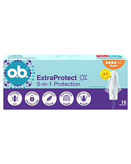 O.B. Extra Protect Super tampony, 16 szt.