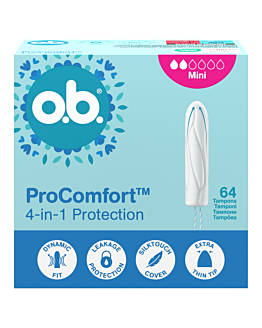 O.B. ProComfort Mini tampony, 64 szt.