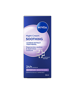 Nivea 24h Nawilżenia Kojący + Regeneracja, Krem na noc
