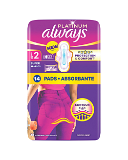 Always Podpaski Platinum Ultra Super Plus Duo, 2x7 szt.