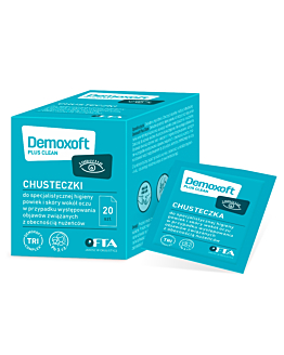 Demoxoft Plus Clean, Chusteczki do higieny powieki i skóry wokół oczu
