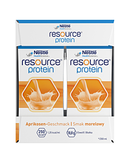 Nestlé Resource Protein Preparat odżywczy w płynie smak morelowy 4 x 200 ml