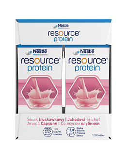 Nestlé Resource Protein Preparat odżywczy w płynie smak truskawkowy 4 x 200 ml